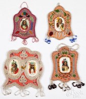 FOUR IROQUOIS INDIAN BEADED PI