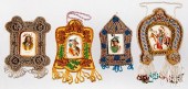 FOUR IROQUOIS INDIAN BEADED PI