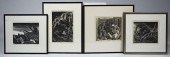 FOUR ISAAC FRIEDLANDER WOODCUT