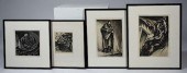 FOUR ISAAC FRIEDLANDER WOODCUT