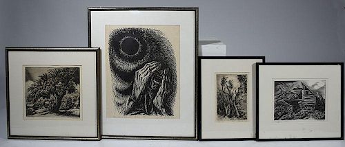 FOUR ISAAC FRIEDLANDER WOODCUTSFour