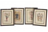 FOUR ITALIAN COSTUME PRINTSeac