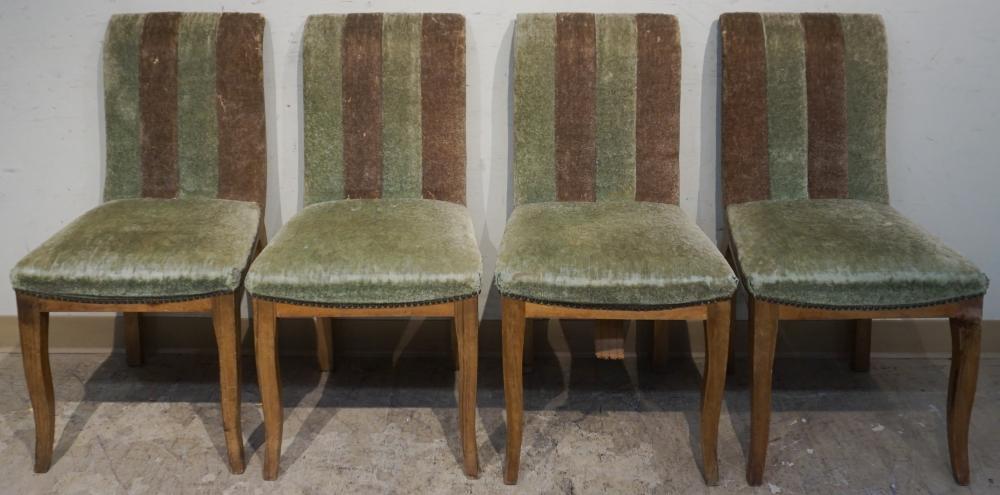 FOUR ITALIAN LOUIS XV STYLE WALNUT,