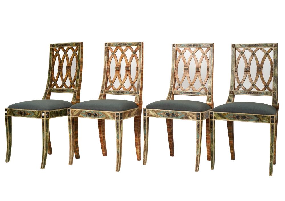 FOUR ITALIAN NEOCLASSICAL PAINTED