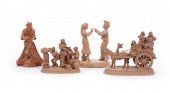 FOUR ITALIAN POTTERY FIGURAL G