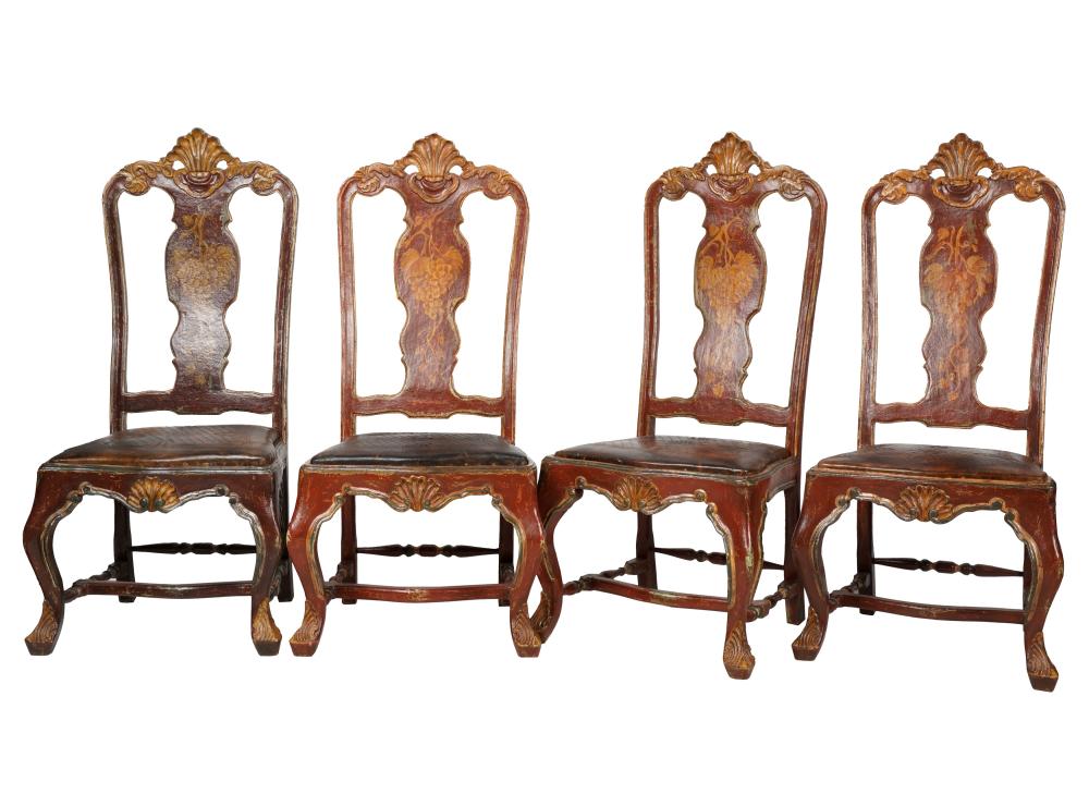 FOUR ITALIAN ROCOCO-STYLE PAINTED