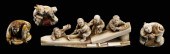 Four Ivory Carvings Japanese,