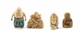 * Four Ivory Netsukes depictin
