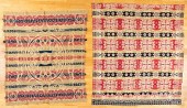 FOUR JACQUARD COVERLETS, CA. 1