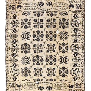 Four Jacquard Coverlets Including a