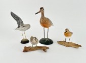 FOUR JAMES LAPHAM BIRD CARVING