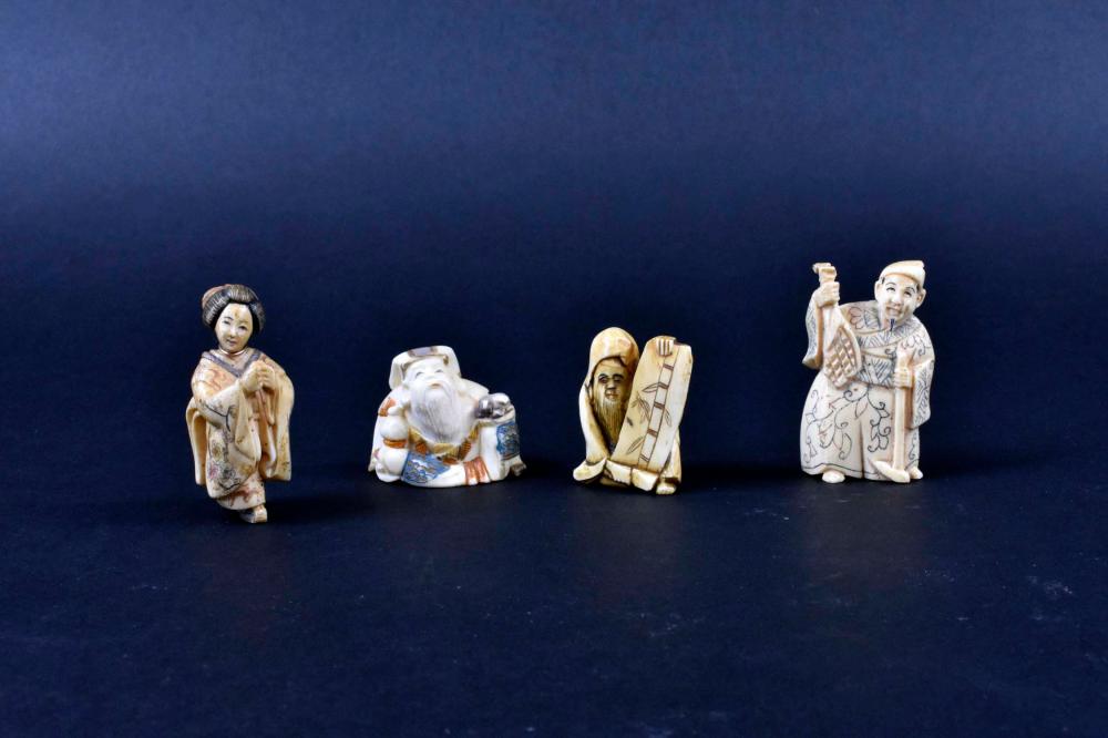 FOUR JAPANESE FIGURAL