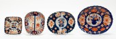 FOUR JAPANESE IMARI DECORATED