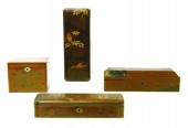 Four Japanese lacquered boxes