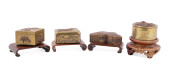 FOUR JAPANESE MINIATURE METALW
