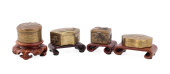 FOUR JAPANESE MINIATURE METALW
