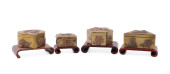 FOUR JAPANESE MINIATURE METALW