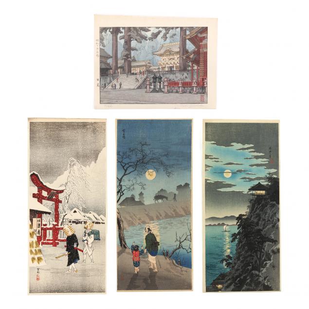 FOUR JAPANESE SHIN HANGA