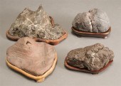 FOUR JAPANESE SUISEKI STONES O