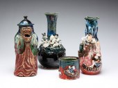 FOUR JAPANESE SUMIDA GAWA POTT