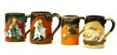 Four Japanese Sumida Gawa ware