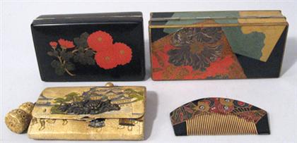 Four Japanese table items   