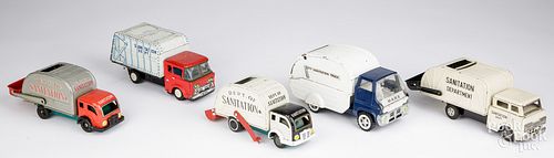 FOUR JAPANESE TIN FRICTION