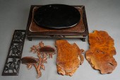FOUR JAPANESE WOOD STANDS, A C