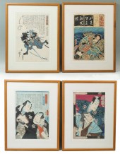 FOUR JAPANESE WOODBLOCK PRINTS