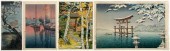 Four Japanese woodblock prints