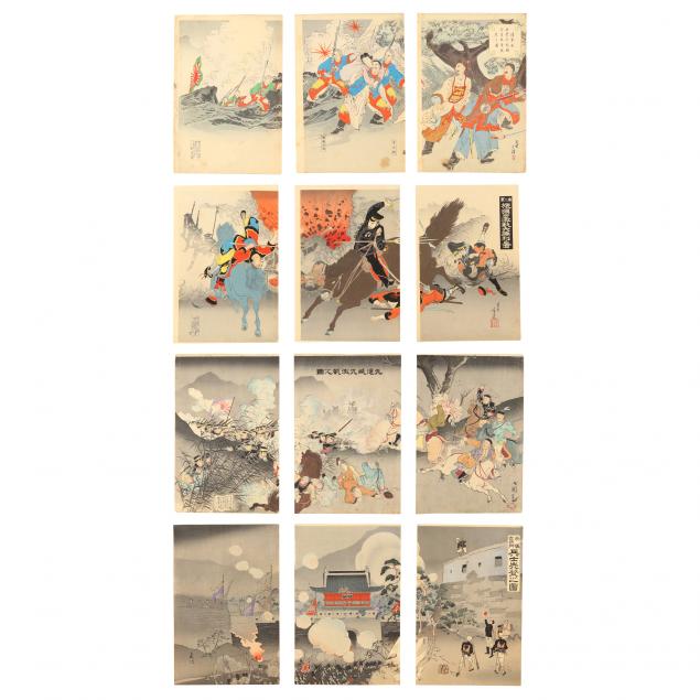 FOUR JAPANESE WOODBLOCK SENSO-E
