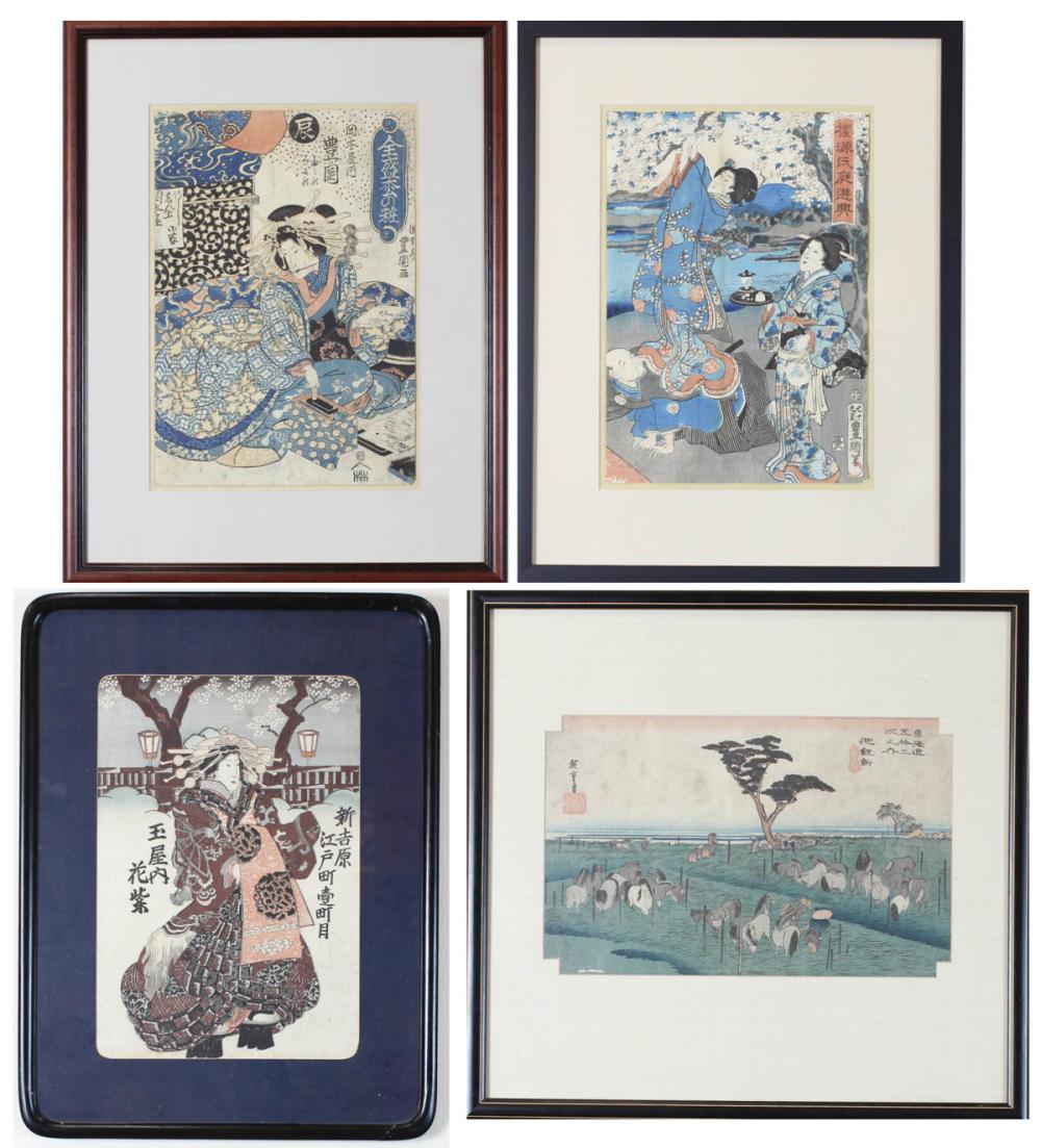 FOUR JAPANESE WOODCUTS: THREE