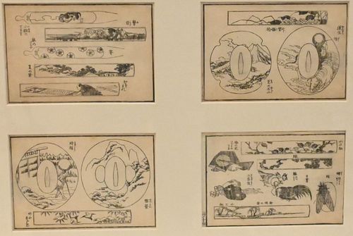 FOUR JAPENESE WOODBLOCK ART