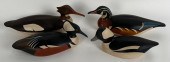 FOUR JIM KEEFER DECOYS WOODSTO