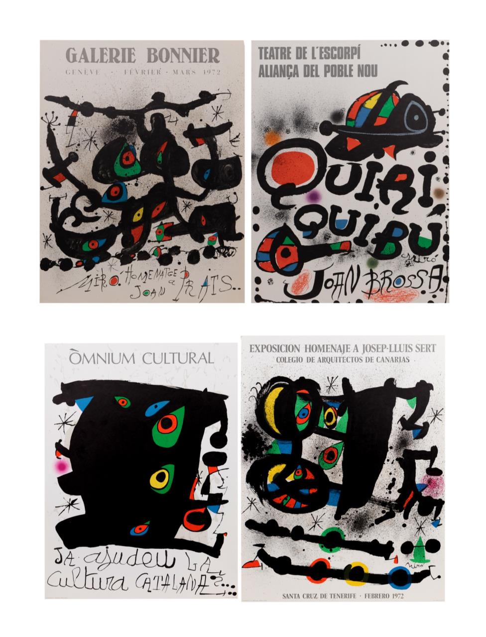 FOUR JOAN MIRO LITHOGRAPH