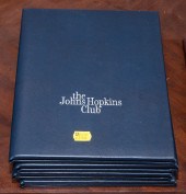 FOUR JOHNS HOPKINS CLUB MENUS