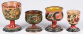 FOUR JOSEPH LEHN PAINTED CUPSF