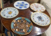 FOUR JUDAICA PORCELAIN AND ONE