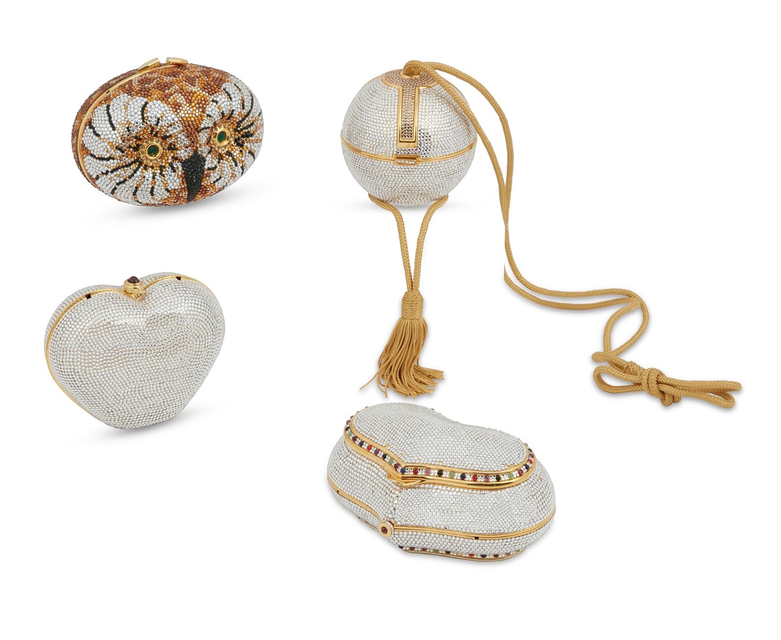 FOUR JUDITH LEIBER RHINESTONE