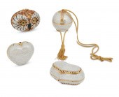 FOUR JUDITH LEIBER RHINESTONE