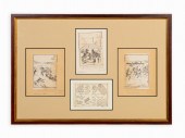 FOUR  K. HOKUSAI WOODBLOCK PRI