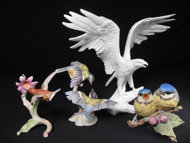 Four Kaiser porcelain bird