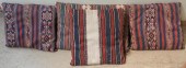 FOUR KILIM UPHOLSTERED PILLOWS