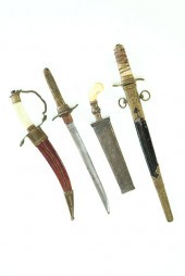 FOUR KNIVES.  Eastern and Euro