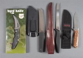 Four knives for hunting or oth