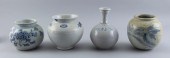 FOUR KOREAN BLUE AND WHITE POR
