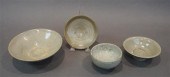 FOUR KOREAN CELADON BOWLS AND