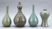 FOUR KOREAN CELADON PORCELAIN