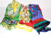 Four ladies scarves  one Gucci
