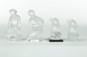 FOUR LALIQUE NUDE FIGURES.  Fr